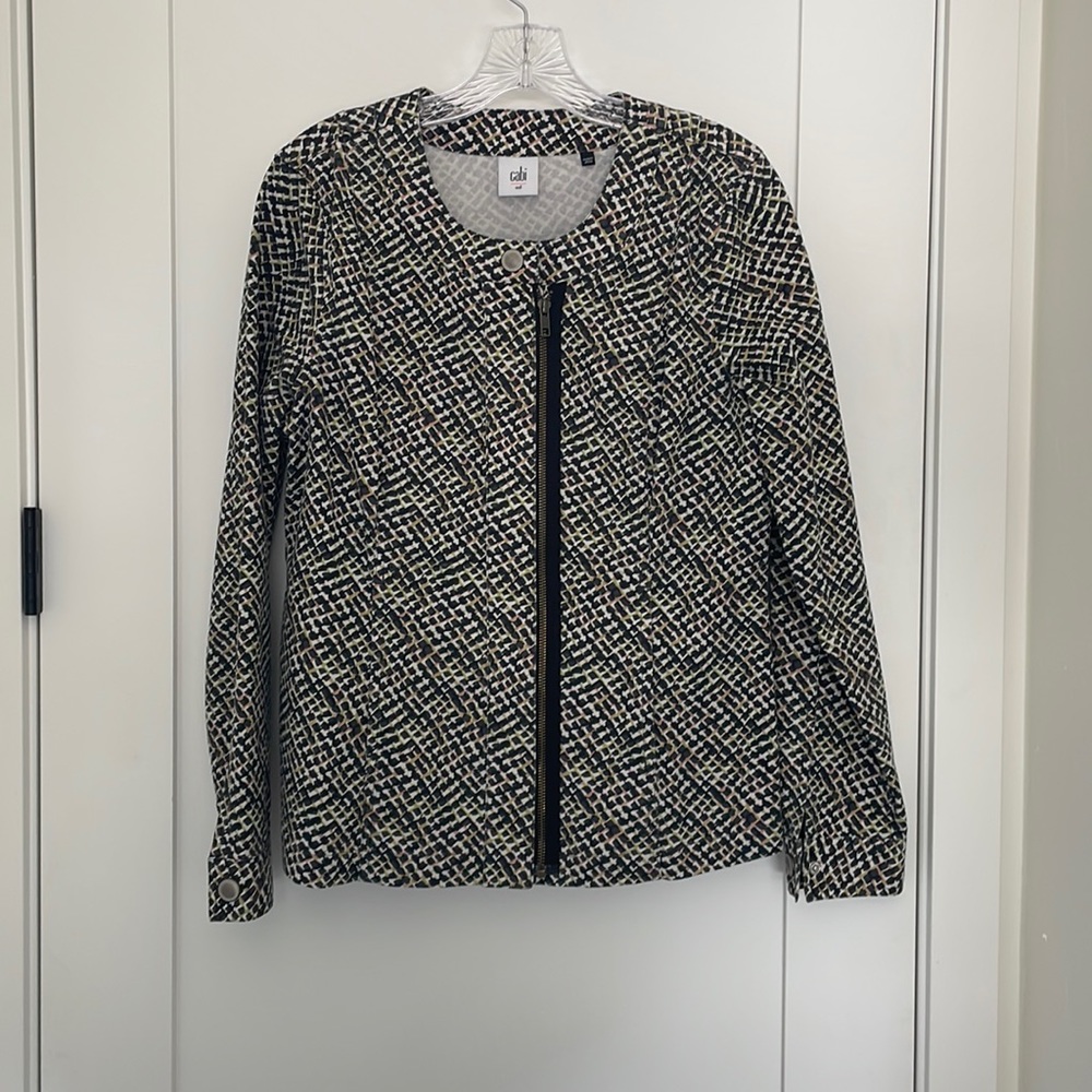 CAbi asymmetrical zipper jacket. Like new!